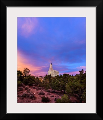 Cedar City Utah Temple,  Vibrant Sunrise, Cedar City, Utah, Vertical