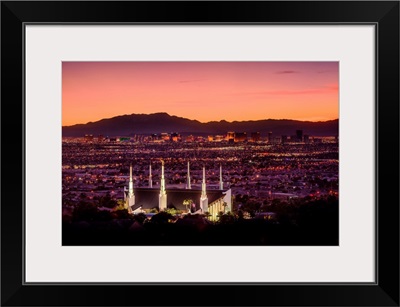 Las Vegas Nevada Temple, Sunset and Skyline, Sunrise Manor, Nevada