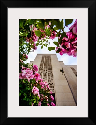 Los Angeles California Temple, Pink Flowers, Looking Up, Los Angeles, California