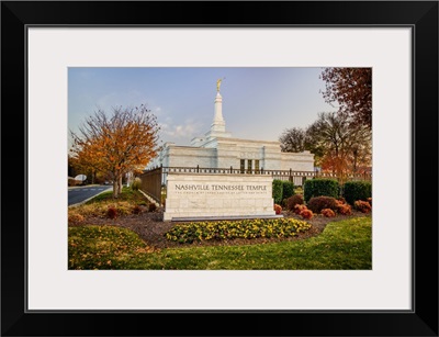 Nashville Tennessee Temple Sign in the Fall, Franklin, Tennessee