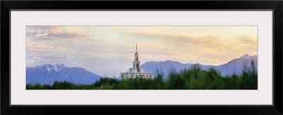Panorama of Payson Utah Temple and the Mountains, Payson, Utah