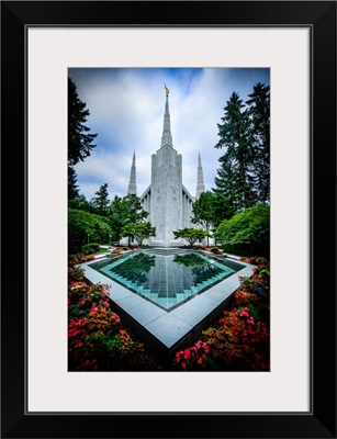 Portland Oregon Temple, Reflecting Pool, Lake Oswego, Oregon