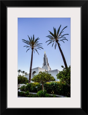 Redlands California Temple and Palm Trees, Redlands, California