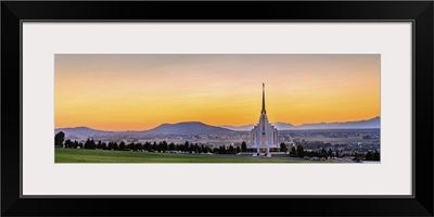 Rexburg Idaho Temple, Panoramic Sunset