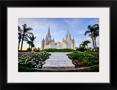 San Diego California Temple, Framed by Palm Trees, San Diego, California