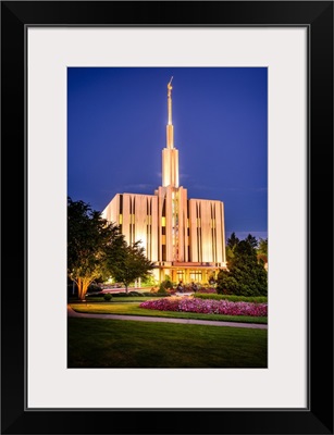Seattle Washington Temple, View from the Front, Sunset, Bellevue, Washington