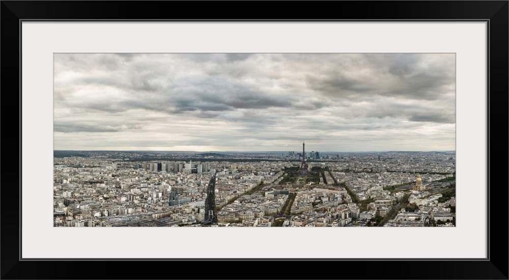 Aerial view of Paris and the Eiffel Tower