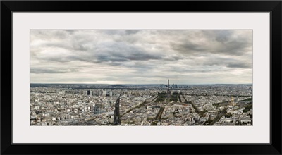 Aerial view of Paris and the Eiffel Tower