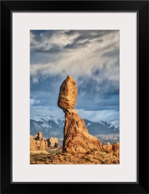 Balanced Rock In Arches National Park At Sunset