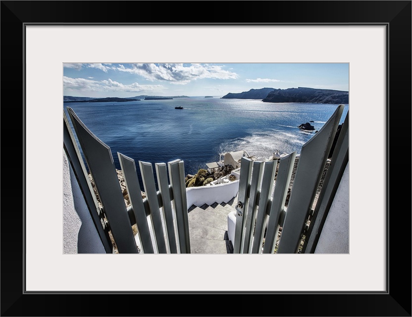 Beautiful view of the Aegean Sea from Oia, Santorini