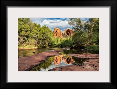 Cathedral Rocks and Oak Creek River in Sedona, Arizona