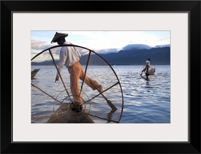 Fisherman at sunrise Inle Lake, Burma