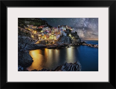 Manerola In The Cinque Terre, Italy After Dark