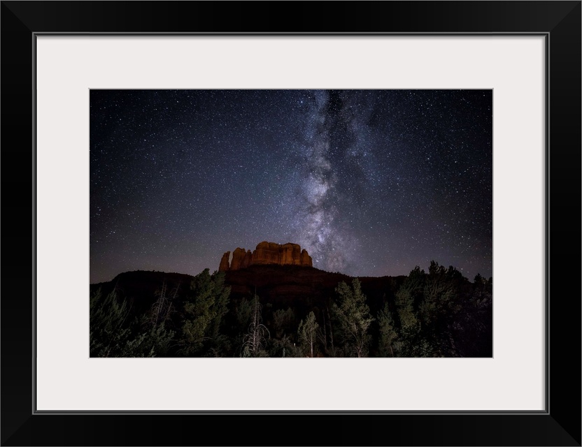 Milky Way over Cathedral Rock in Sedona, Arizona