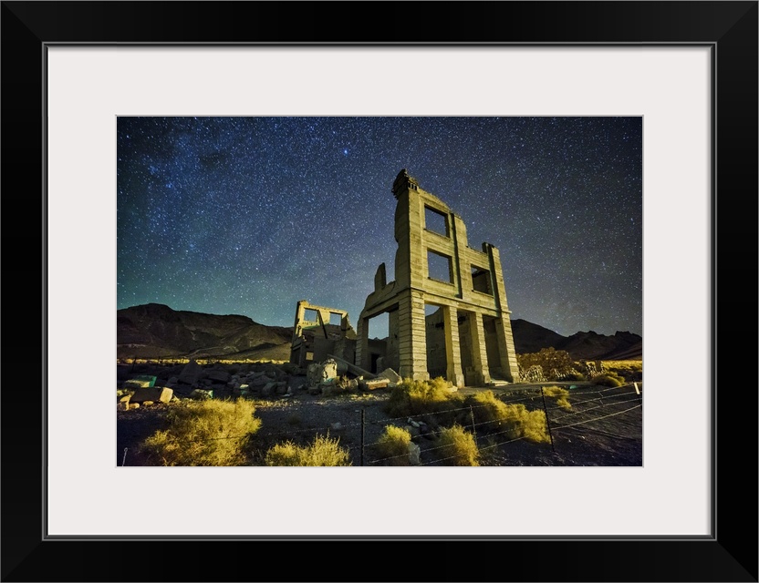 Night sky over Rhyolite Ghost Town by Death Valley National Park