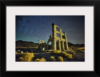 Night sky over Rhyolite Ghost Town by Death Valley National Park