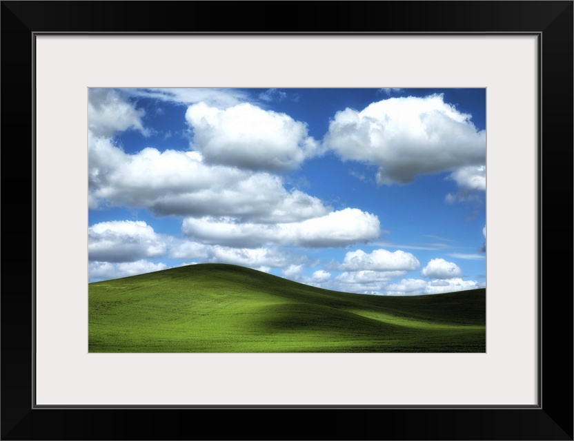 Powerful clouds and green wheat fields in the Palouse