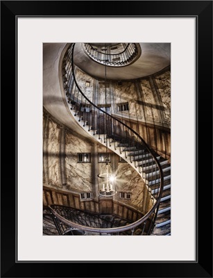 Spiral staircase in Paris, France