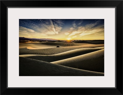 Sunrise At The Mesquite Sand Dunes At Death Valley National Park