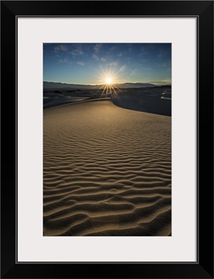 Sunrise in the Mesquite Sand Dunes at Death Valley National Park