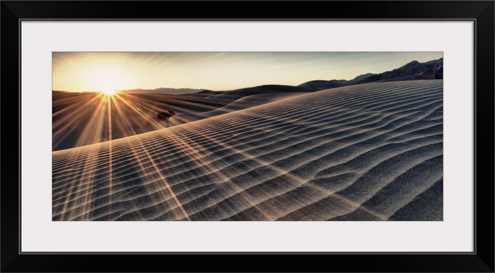 Sunrise on the sand dunes at Death Valley National Park