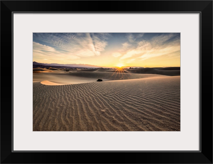 Sunrise over the Mesquite Sand Dunes in Death Valley National Park