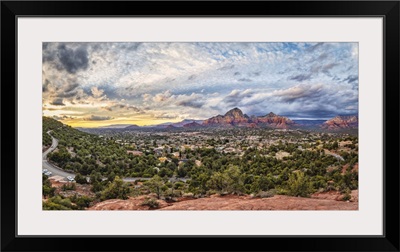 Sunset Panorama In Beautiful Sedona, Arizona