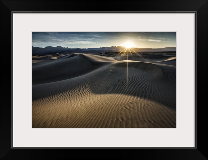 The amazing Mesquite Sand Dunes at sunrise in Death Valley National Park