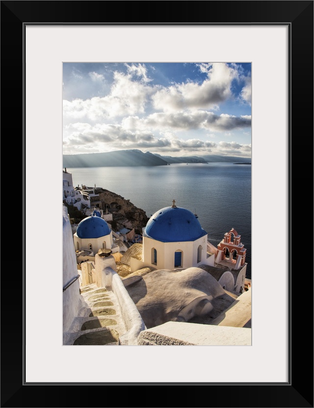 The blue churches of Oia Santorini