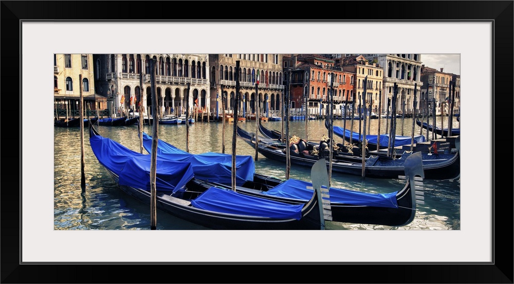 The Grand Canal and gondolas in Venice, Italy