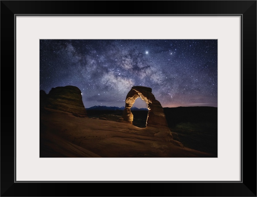 The Milky Way over Delicate Arch in Arches National Park