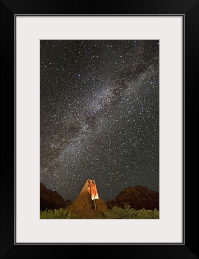 The Milky way over the Chapel in Sedona, Arizona