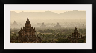 The temples in Bagan, Burma at sunrise