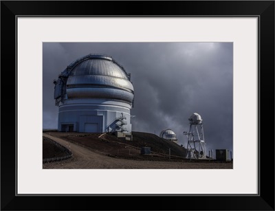 Clouds Roll In Above An Observatory On The Mauna Kea Volcano In Hawaii