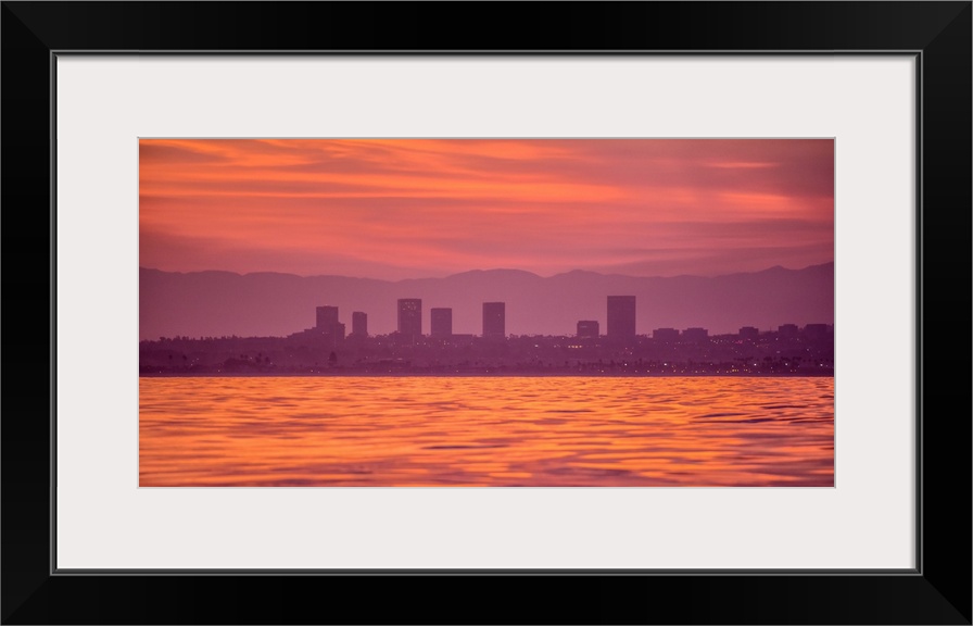 Newport Beach, CA. Sunrise over Newport beach, California.