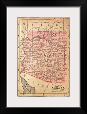 1880 Map Of Arizona