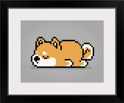 8-Bit Slepping Shiba Inu Dog