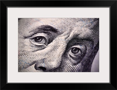 Benjamin Franklin's face on the Hundred Dollar Bill