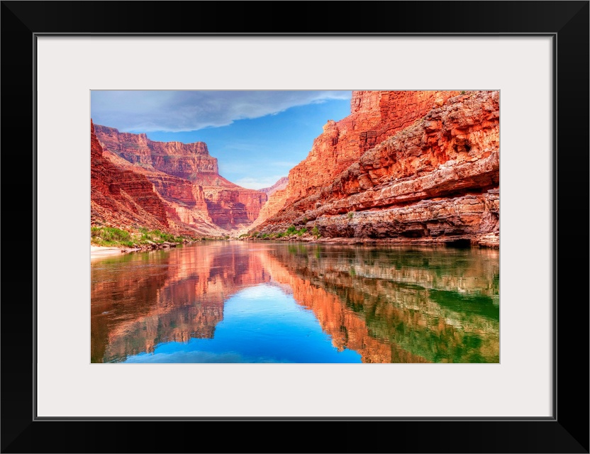 Reflection of Grand Canyon in Colorado River.