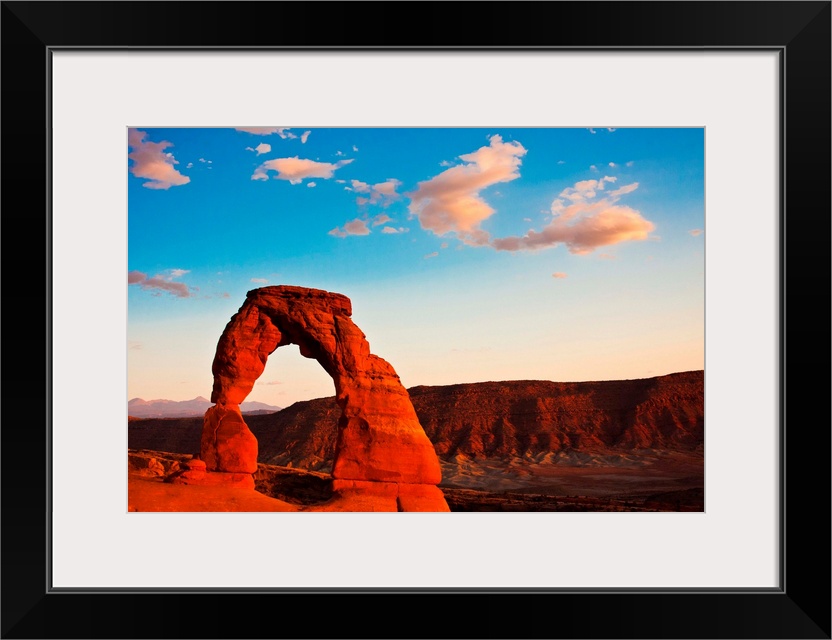 Dedicate Arch at Sunset in Arches National Park, Utah.