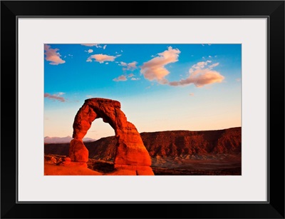 Dedicate Arch at Sunset in Arches National Park, Utah