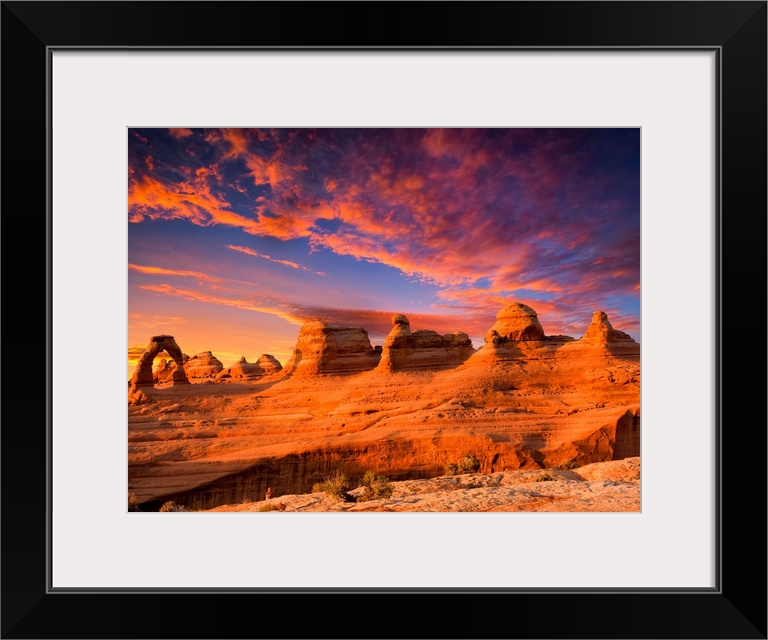 Famous arched rock formation in Arches National Park, Utah.