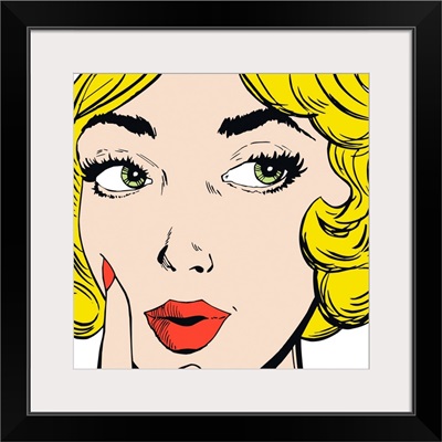 Face Of A Beautiful Woman in a pop art style
