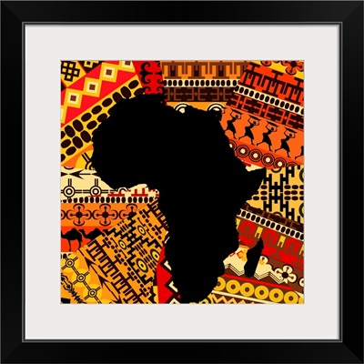 Map of Africa on Traditional Patterns