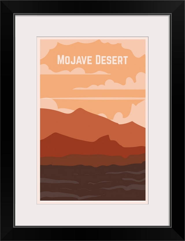 Mojave Desert Modern Vector Travel Poster