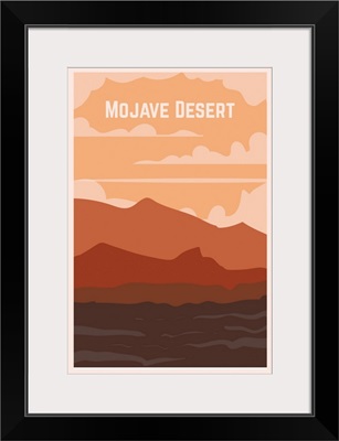 Mojave Desert Modern Vector Travel Poster