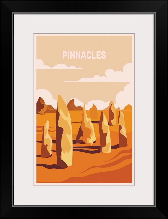 Pinnacles Modern Vector Travel Poster