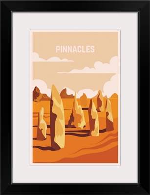 Pinnacles Modern Vector Travel Poster