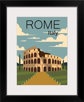 Rome Modern Vector Travel Poster