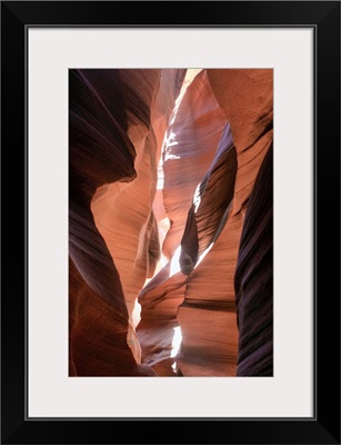 Sun Beams Coming Through The Upper Antelope Slot Canyon, Arizona